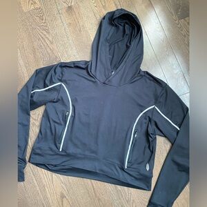 Free people movement cropped oversized running hoodie size small